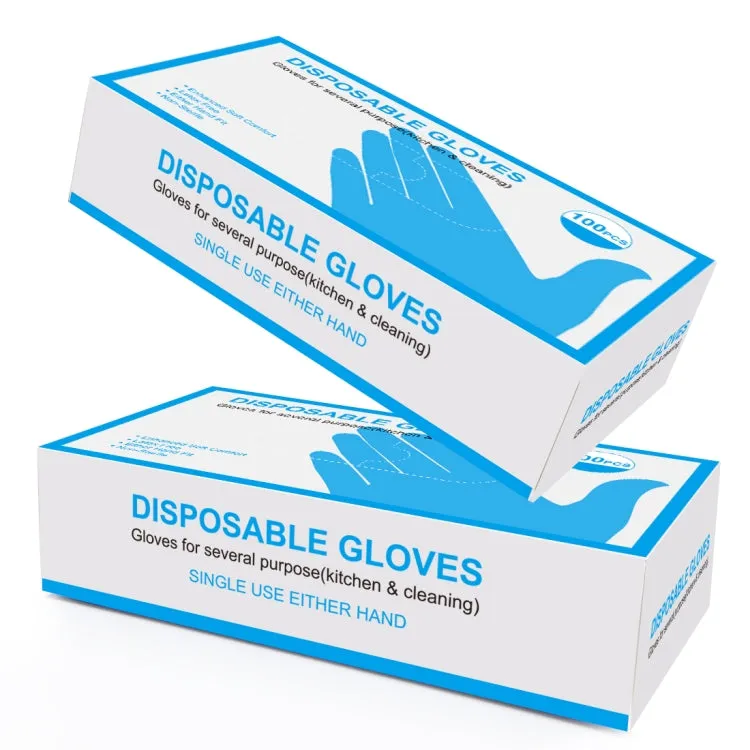 100 PCS Blue Disposable Butyronitrile Gloves Housework Supplies, Size: L, Suitable for Palm Width: 9cm-10cm