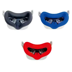 3Pcs VR Silicone Face Cover Replacement for Oculus Quest 2 face Cushion Cover Sweatproof Lightproof VR Accessories(Black Red Blue)