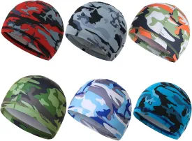 6 Pcs Cooling Cycling Caps Helmet Liner Men Women Skull Running Beanie Hat