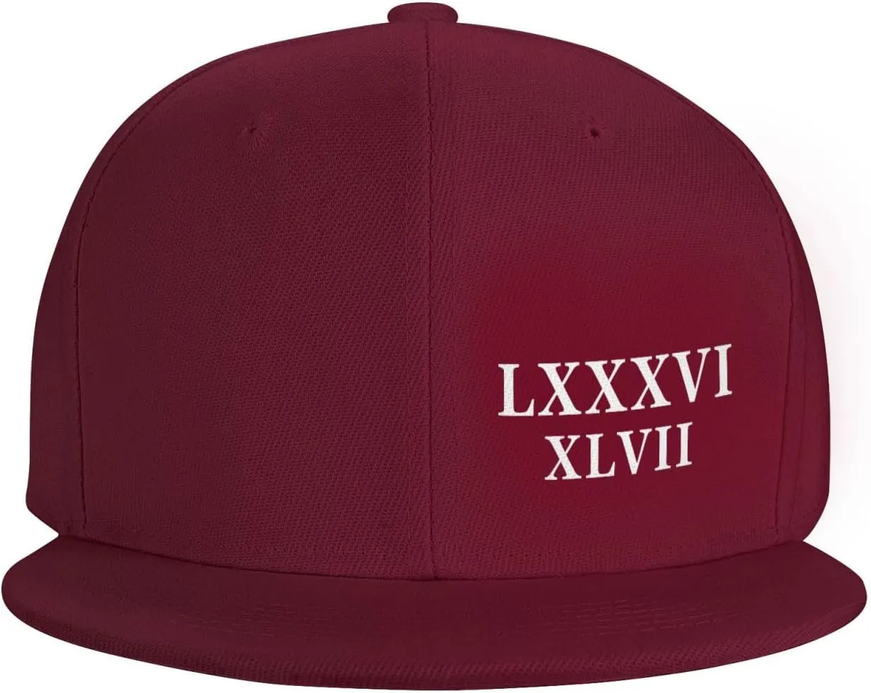 86 47 Roman Numerals Lxxxvi XLVII 8647 Flat Brim Baseball Cap Polyester Snapback Hat