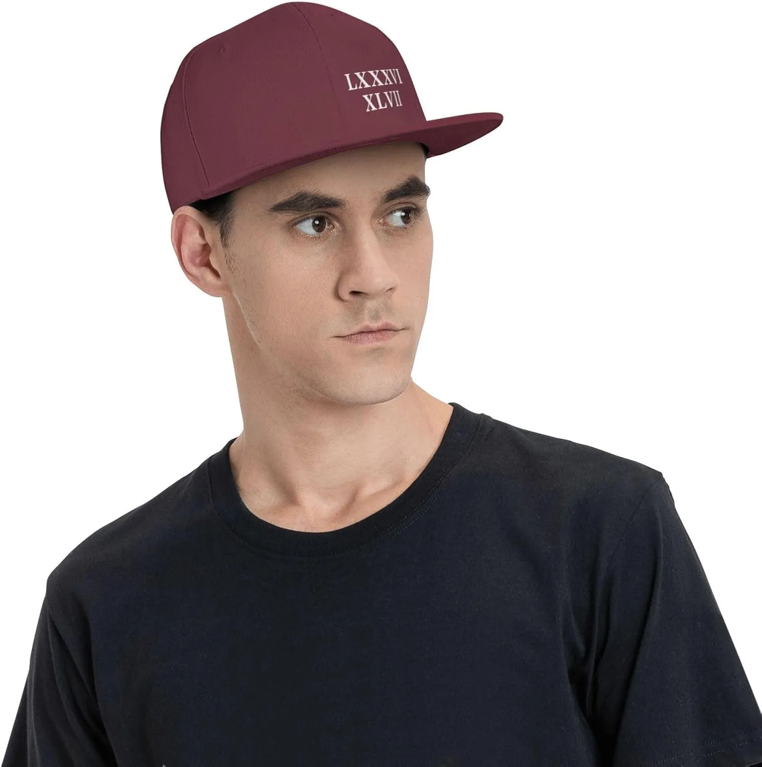 86 47 Roman Numerals Lxxxvi XLVII 8647 Flat Brim Baseball Cap Polyester Snapback Hat