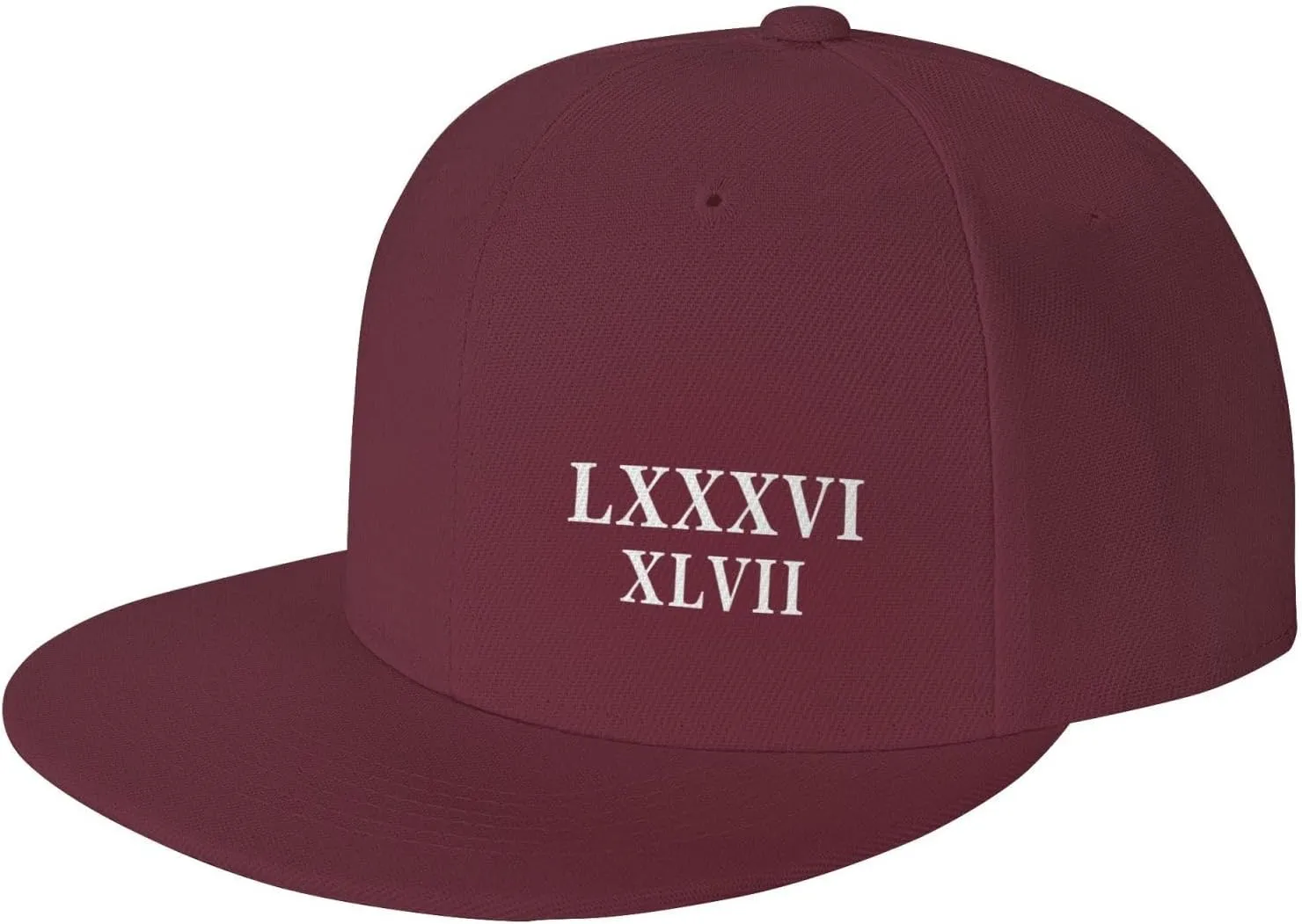 86 47 Roman Numerals Lxxxvi XLVII 8647 Flat Brim Baseball Cap Polyester Snapback Hat