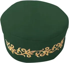 African Kufi Hat with Gold Embroidery Ankara Kufi Hats Men Hat Accessory Cap