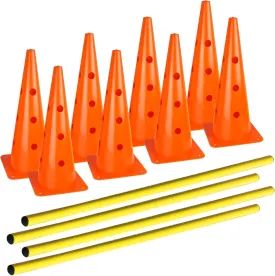AGORA Hurdle Cone Set - 8 Cones and 4 Poles