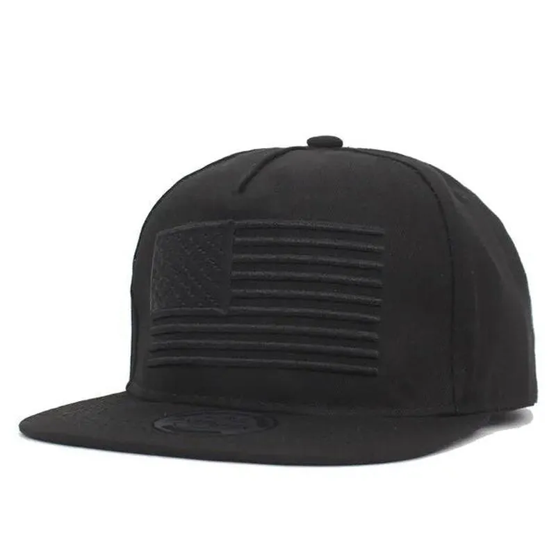 American Flag Hat With Flat Brim