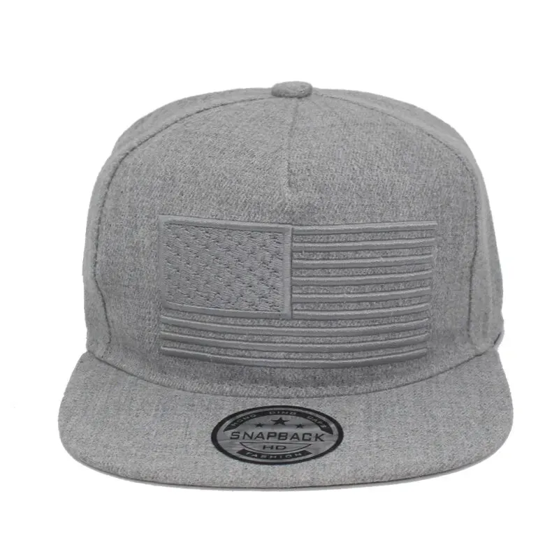 American Flag Hat With Flat Brim