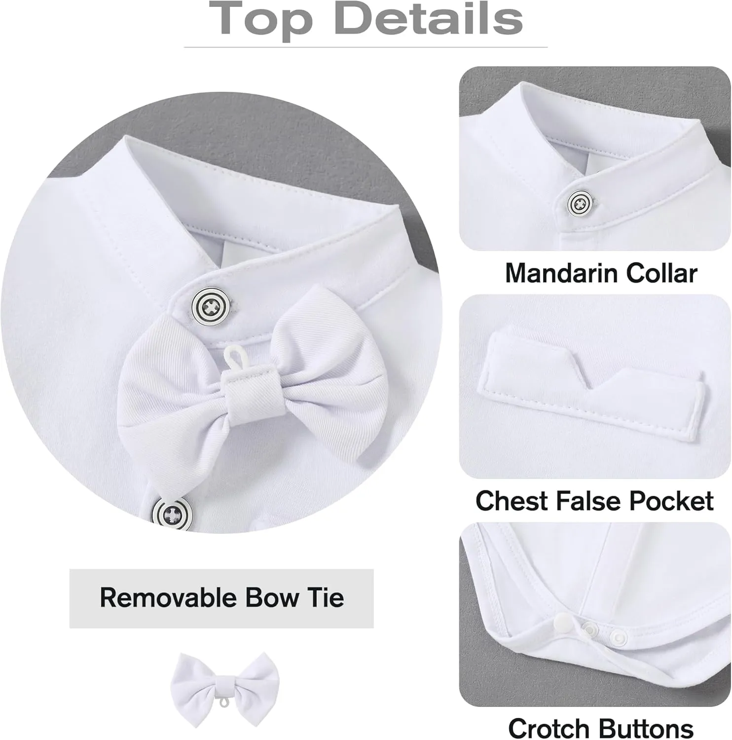 Baby Boy Clothes Suits 0-24M Infant Gentleman Outfit Long Sleeve Dress Shirt Suspender Pants Bowtie Beret Wedding Set