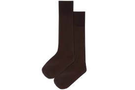 Boys 3/4 Plain Long Socks - Brown