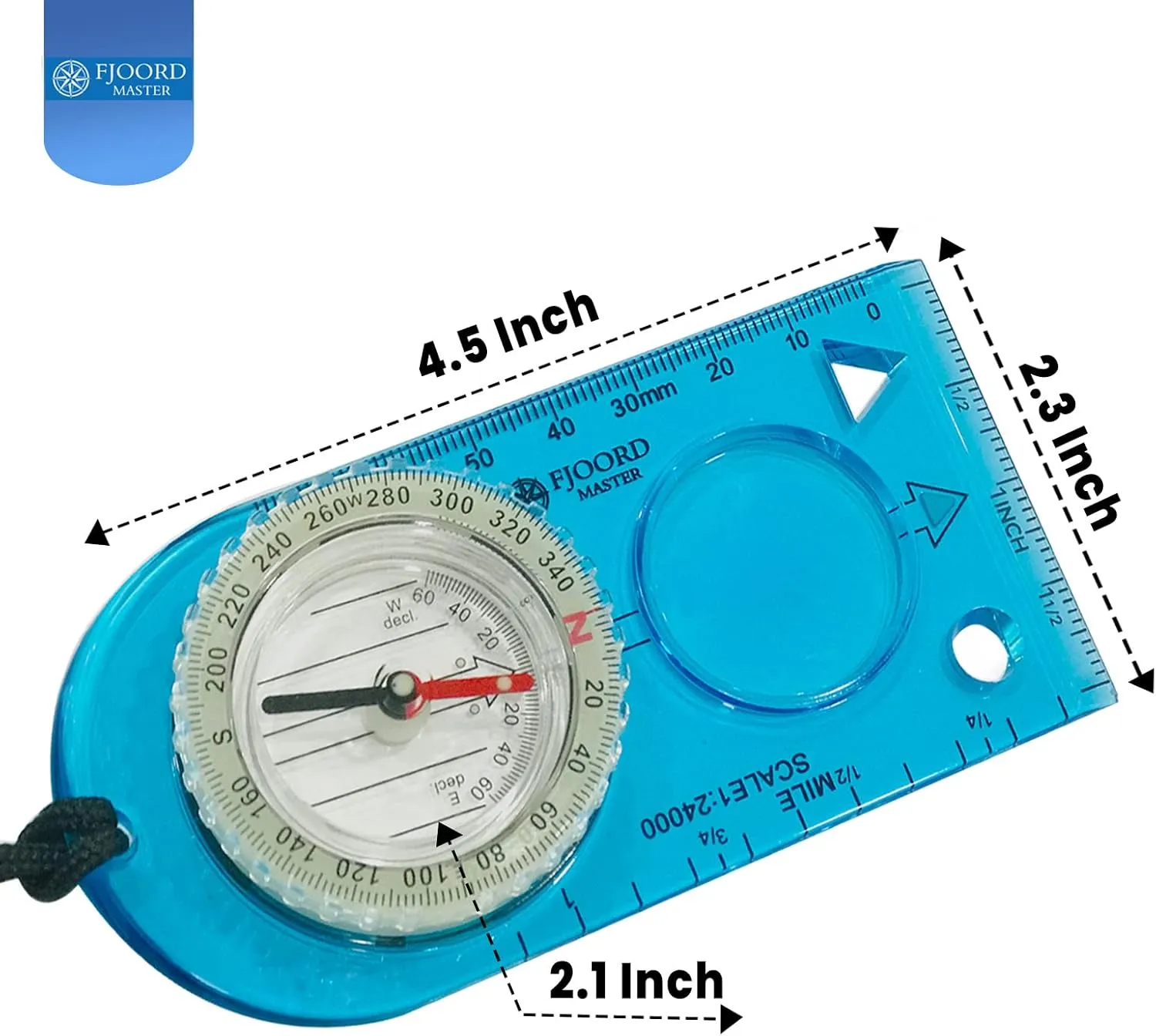 Camping Compass - Luminous Hiking Compass - Magnetic Survival Compass - Orienteering Compass Kids Camping Kit - Professional Compass Navigation Map Reading - BoyScout Compact Compass Magnetic Heading