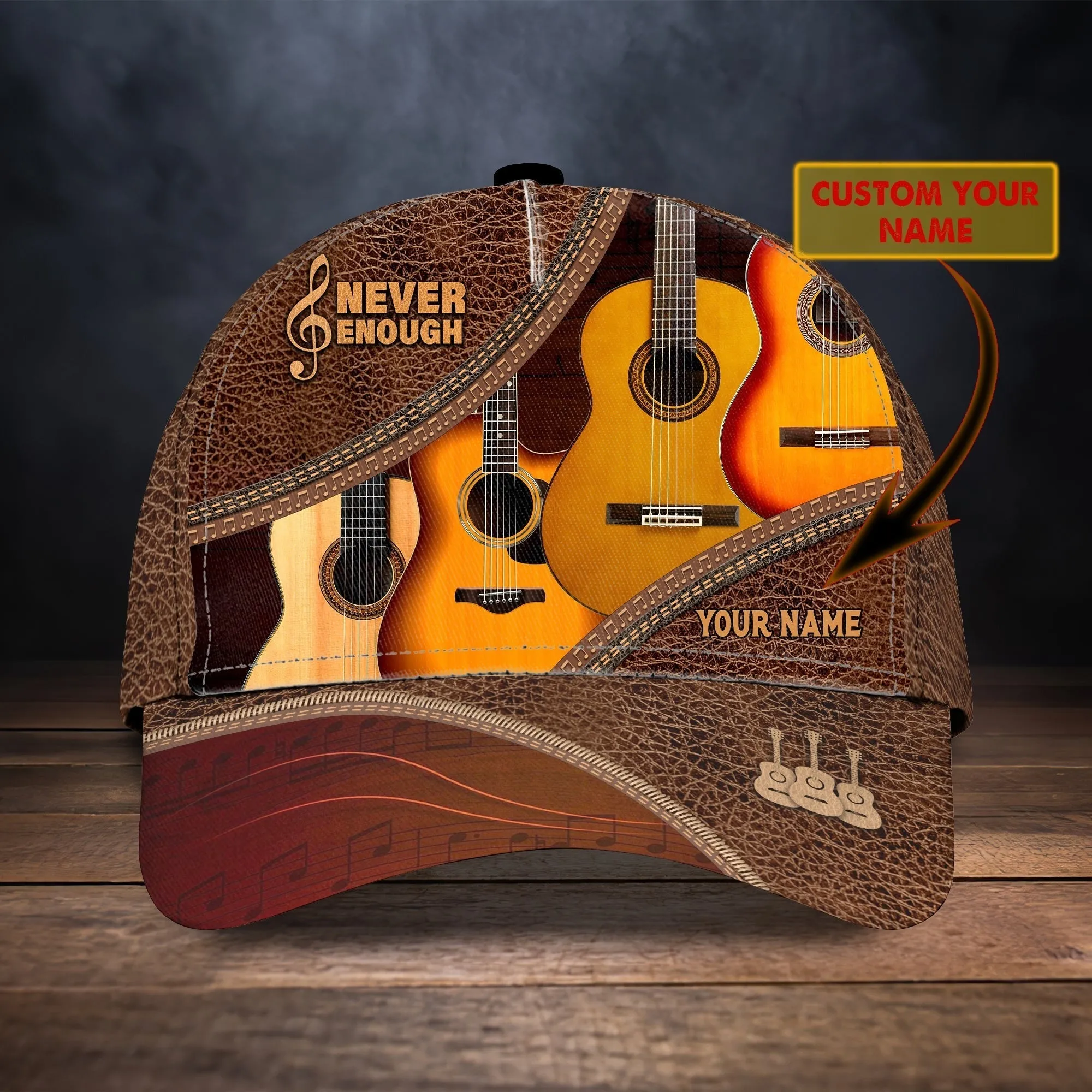 Custom With Name A Baseball 3D Cap Hat, Never Underestimate An Old Man With A Guitar, Guitarist Gifts