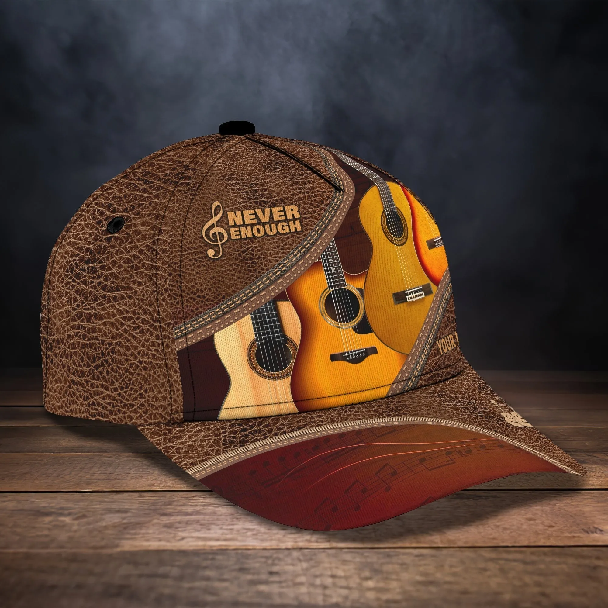 Custom With Name A Baseball 3D Cap Hat, Never Underestimate An Old Man With A Guitar, Guitarist Gifts