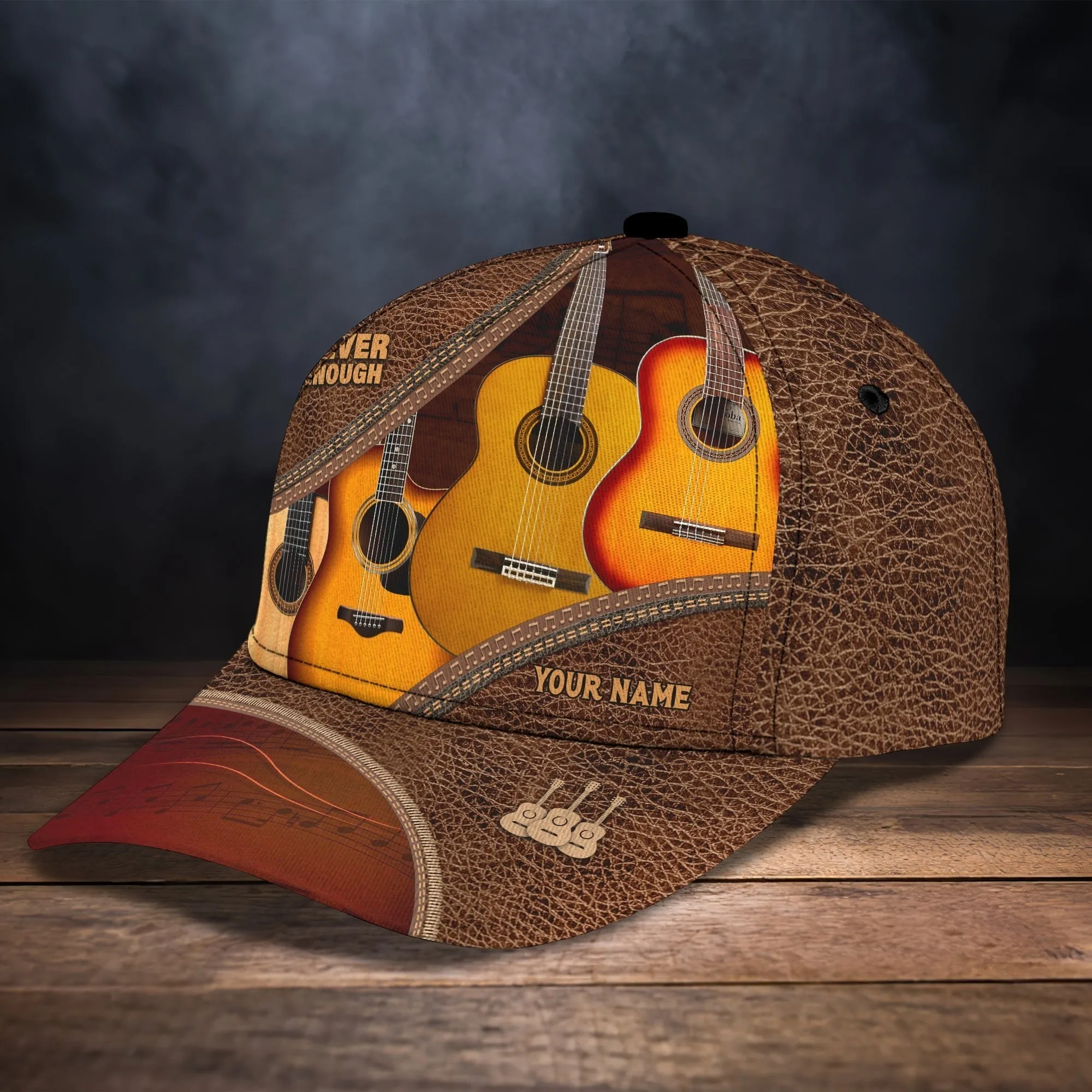 Custom With Name A Baseball 3D Cap Hat, Never Underestimate An Old Man With A Guitar, Guitarist Gifts