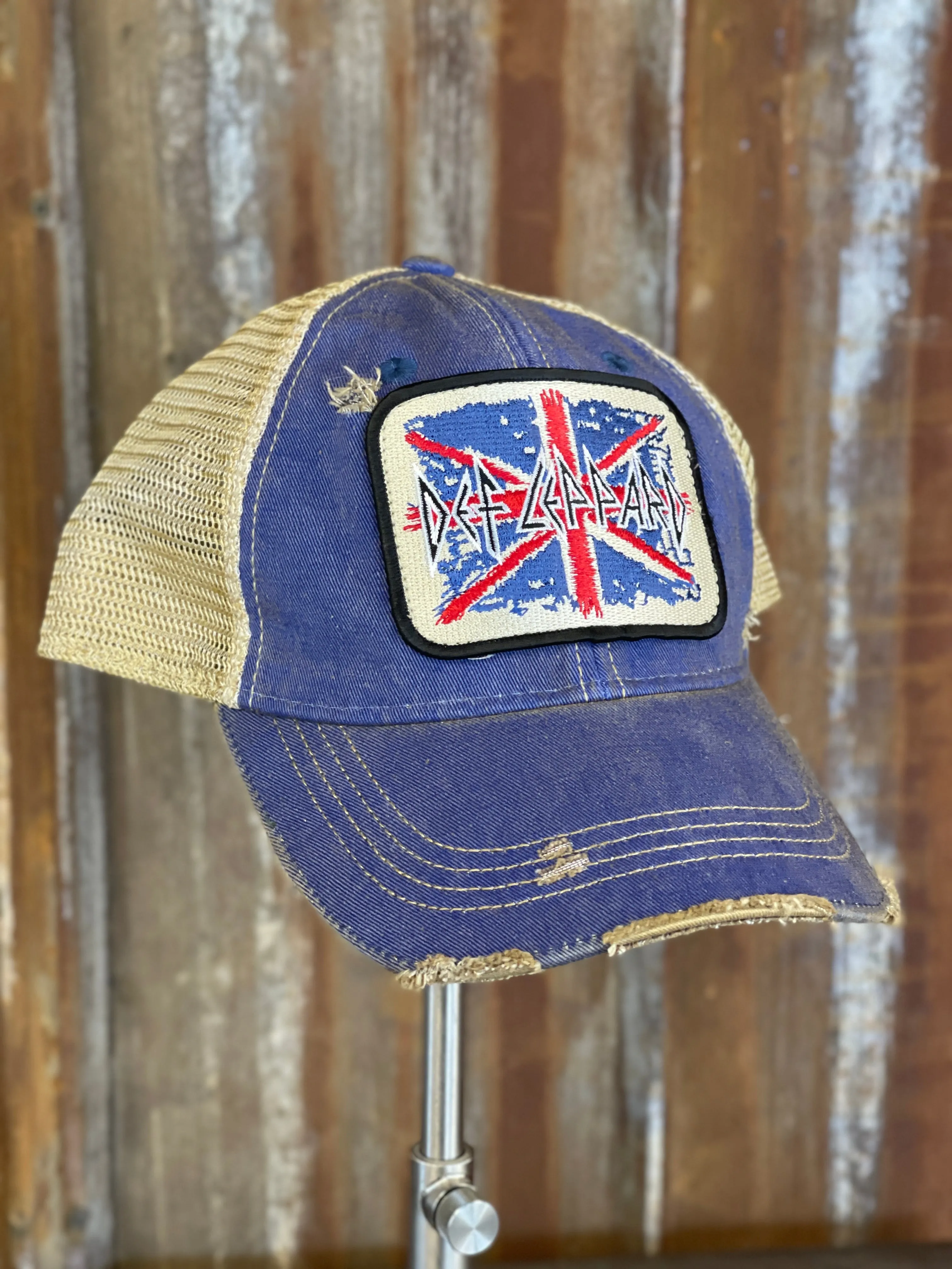 Def Leppard UK Hat- Distressed Royal Blue