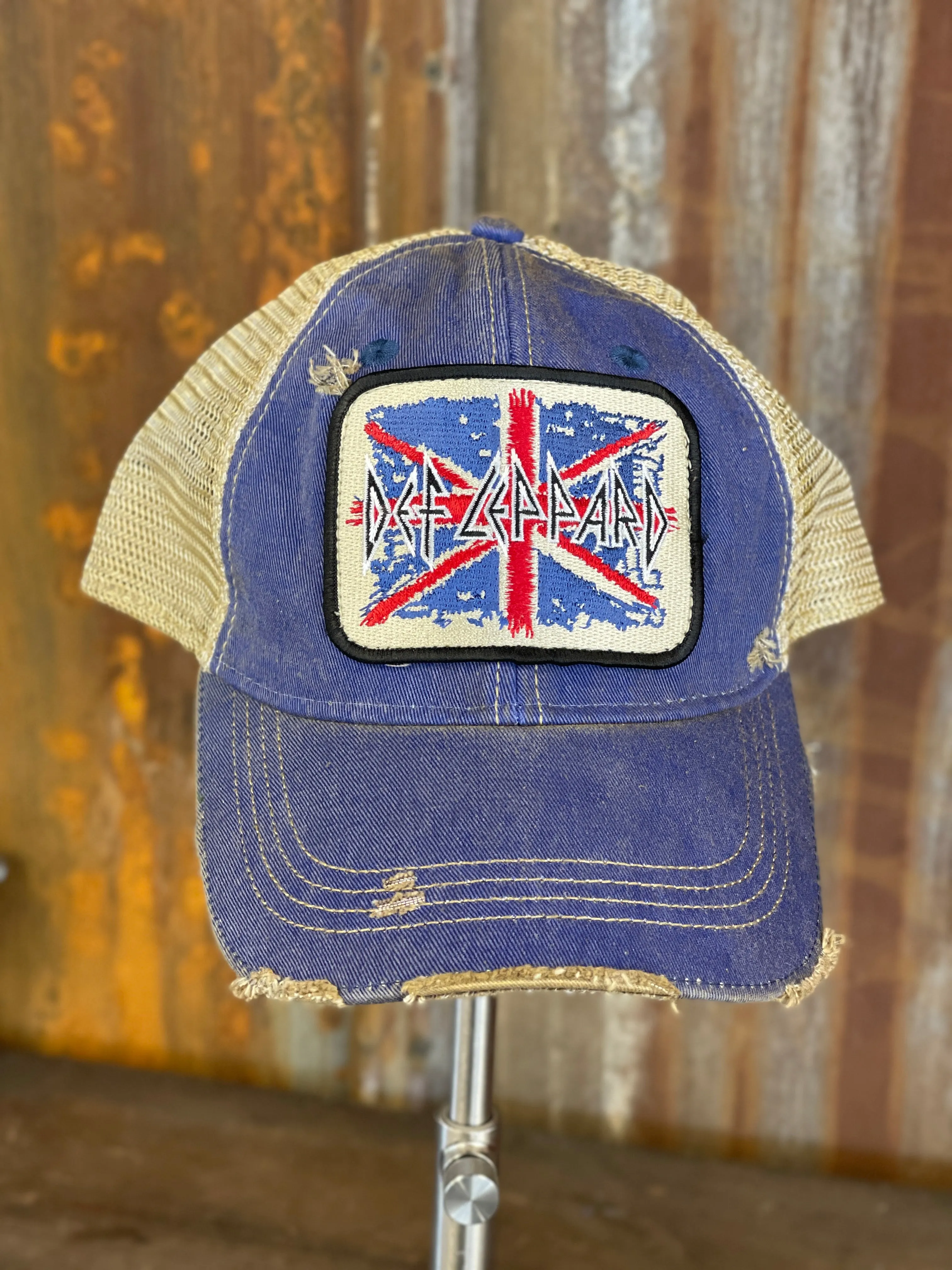 Def Leppard UK Hat- Distressed Royal Blue