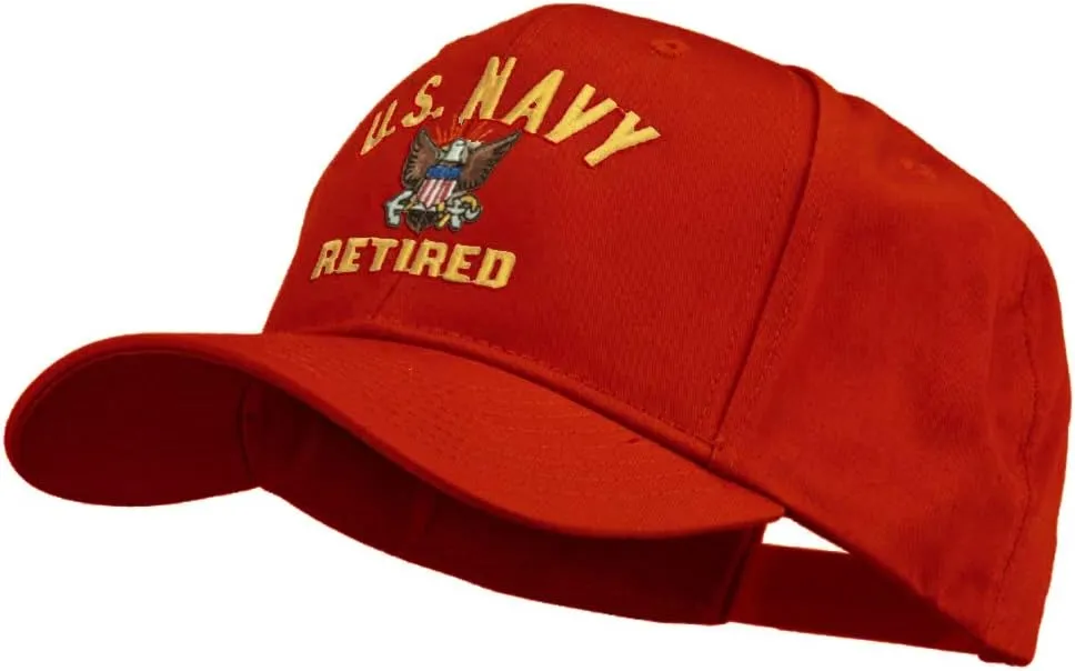 e4Hats.com US Navy Retired Military Embroidered Cap