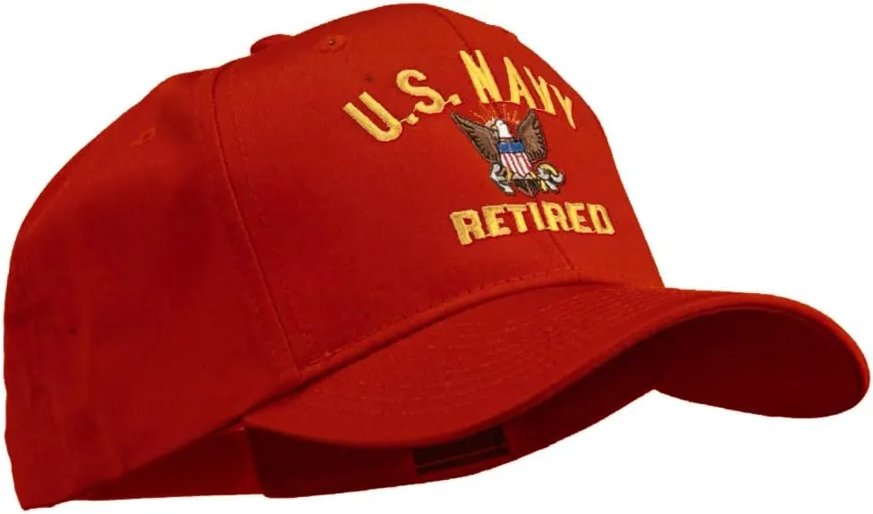 e4Hats.com US Navy Retired Military Embroidered Cap