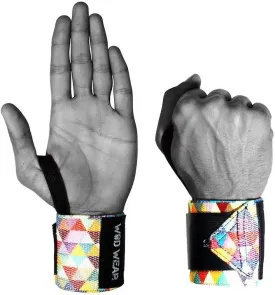 Elastic Wrist Wraps for Powerlifting, Strength Training, Bodybuilding, Cross Training, Olympic Weightlifting, Yoga Support - One Size Fits All
