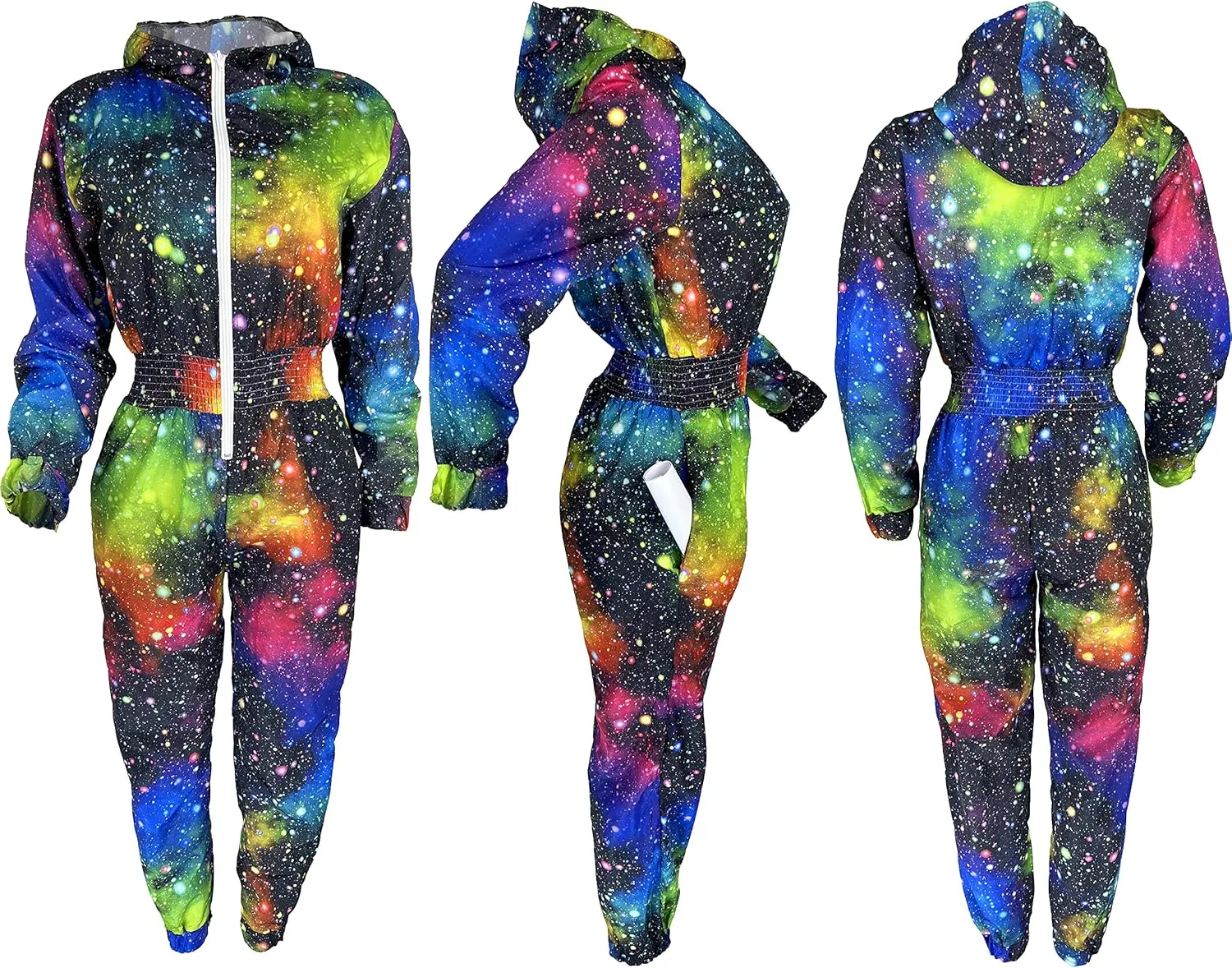 EOSIEDUR Women's Pullover Hoodies Jumpsuit Zipper Jacket Windbreaker Elastic Waistband Pants One Piece Outfits Tracksuit Set