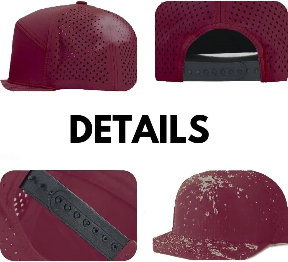 FASHIXD Mesh Snapback Cap for Men Flat Brim Baseball Cap Breathable Golf Hat Adujustable