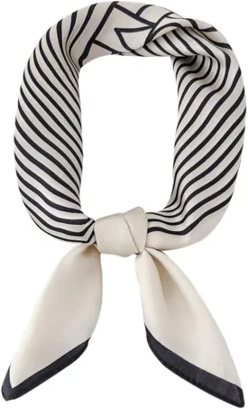 JERLA Women's satin square silk like scarf Fashion pattern large hair scarf wrap headscarf 35" x 35"