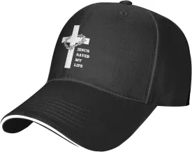 Jesus Baseball Cap Trucker Dad Hat for Men Women, Outdoor Sports Adjustable Snapback Flat Bill Brim