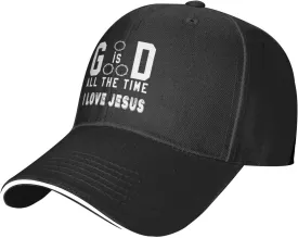 Jesus Baseball Cap Trucker Dad Hat for Men Women, Outdoor Sports Adjustable Snapback Flat Bill Brim