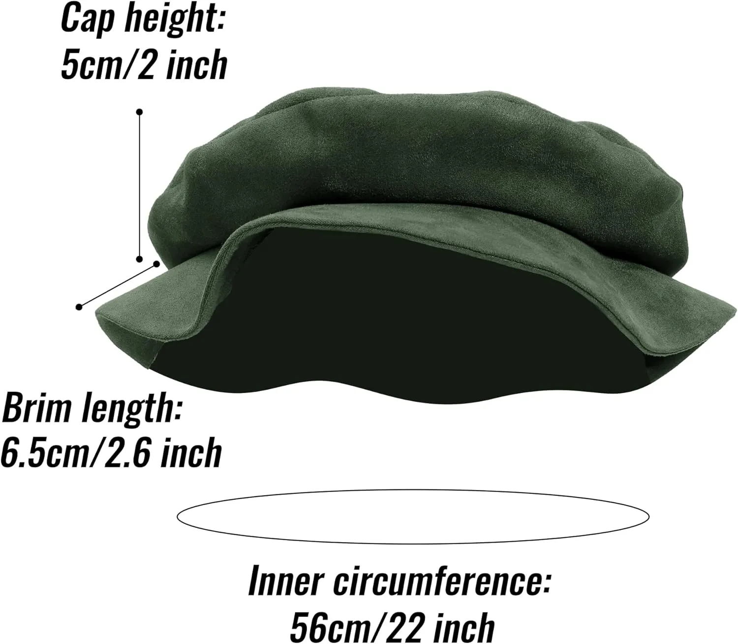 KUOIN Medieval Beret Tudor Flat Cap Faux Suede Bonnet Unisex Renaissance Hat Ren Faire Costume Accessories