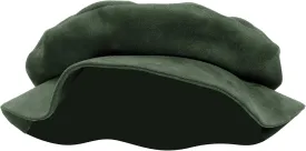 KUOIN Medieval Beret Tudor Flat Cap Faux Suede Bonnet Unisex Renaissance Hat Ren Faire Costume Accessories