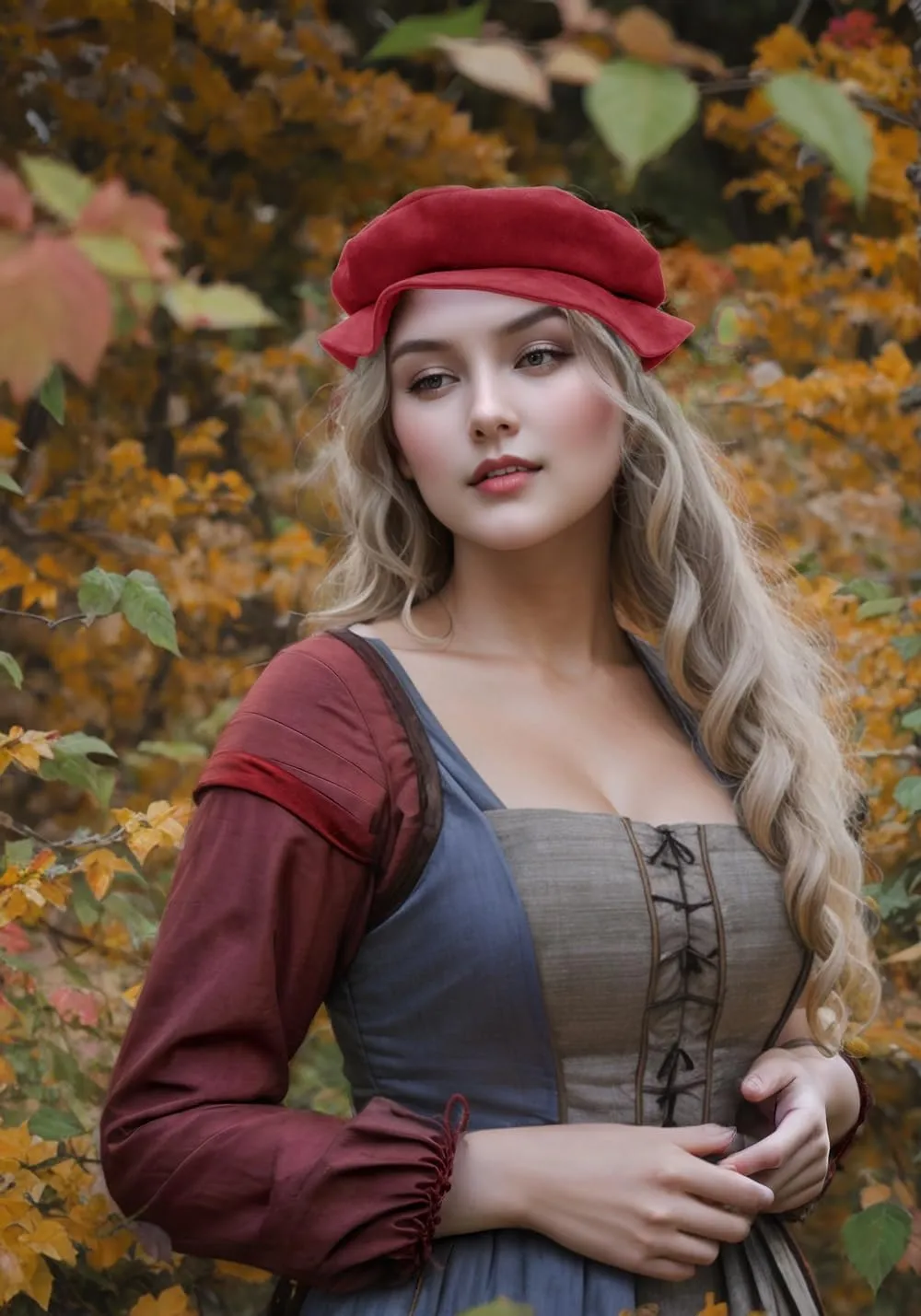 KUOIN Medieval Beret Tudor Flat Cap Faux Suede Bonnet Unisex Renaissance Hat Ren Faire Costume Accessories