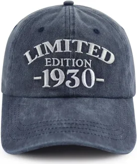 Limited Edition 1930 1931 1932 1933 1934 1935 1936 1937 1938 1939 Hat for Men Women, Adjustable Cotton Baseball Cap