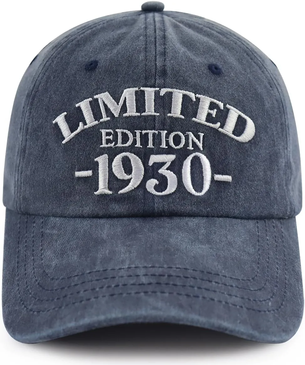 Limited Edition 1930 1931 1932 1933 1934 1935 1936 1937 1938 1939 Hat for Men Women, Adjustable Cotton Baseball Cap