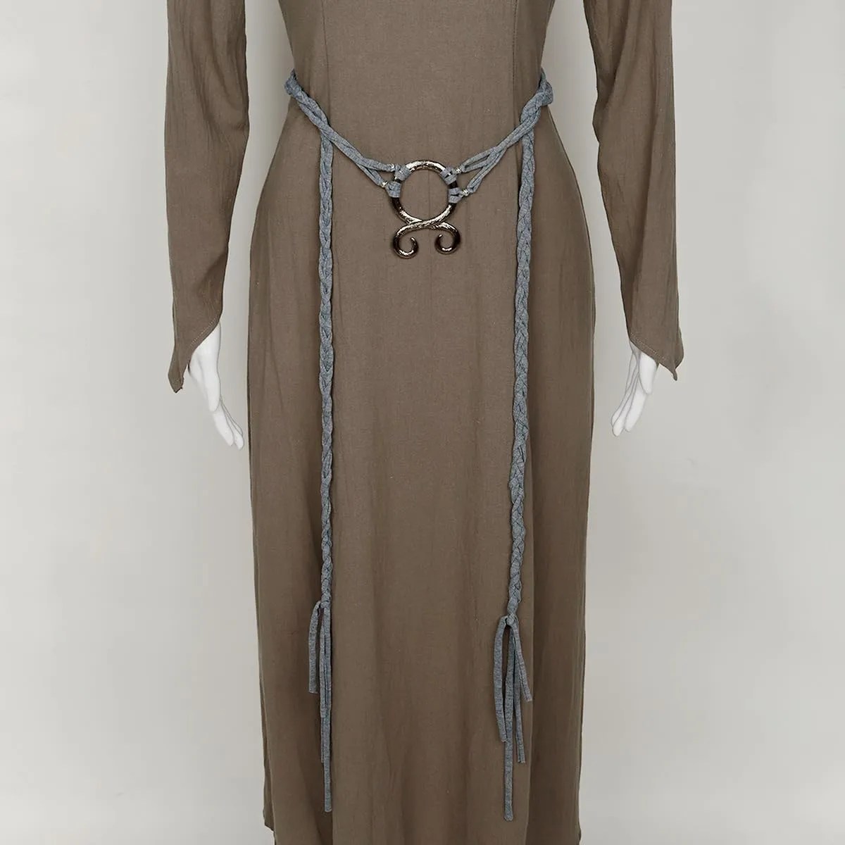 L'VOW Viking Troll Cross Belt Women Medieval Extra Long Rope Belt for Norse Witch Shaman Pagan Ren Faire Accessory