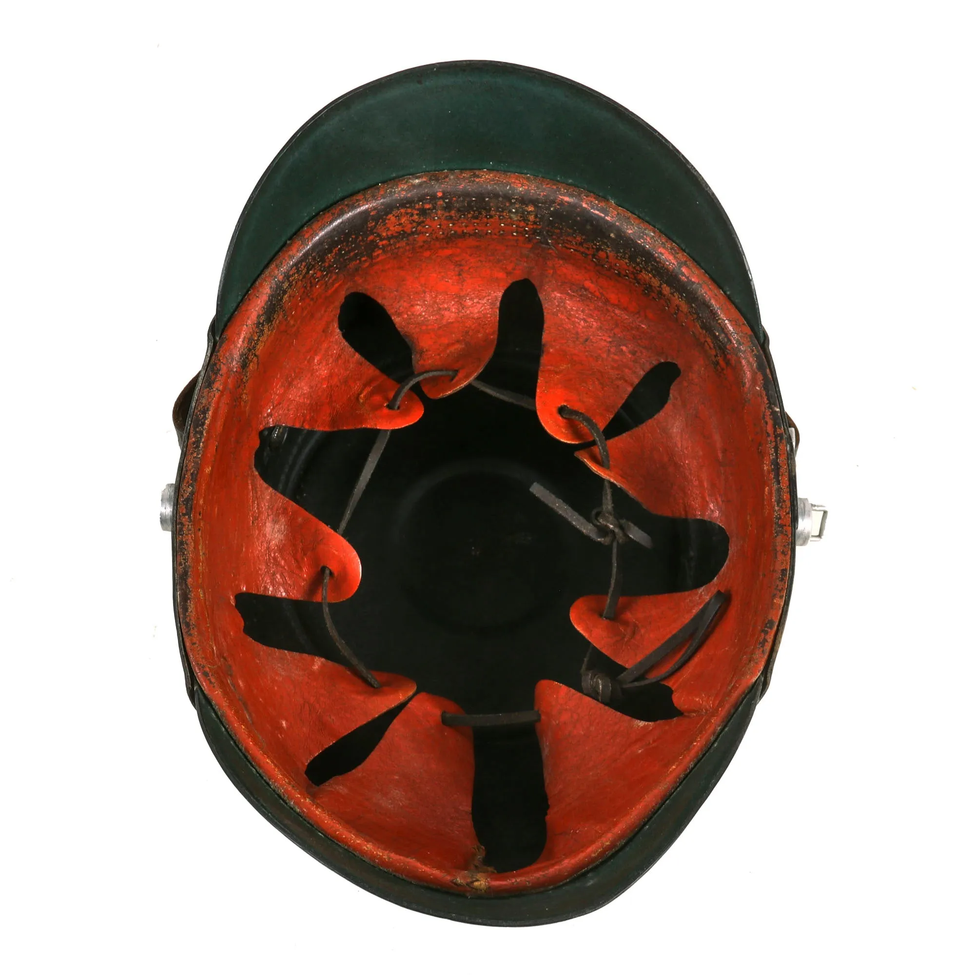 Original German Pre-WWII Early Pattern Metropolitan Police Shako in Black with Cockade & Chinstrap