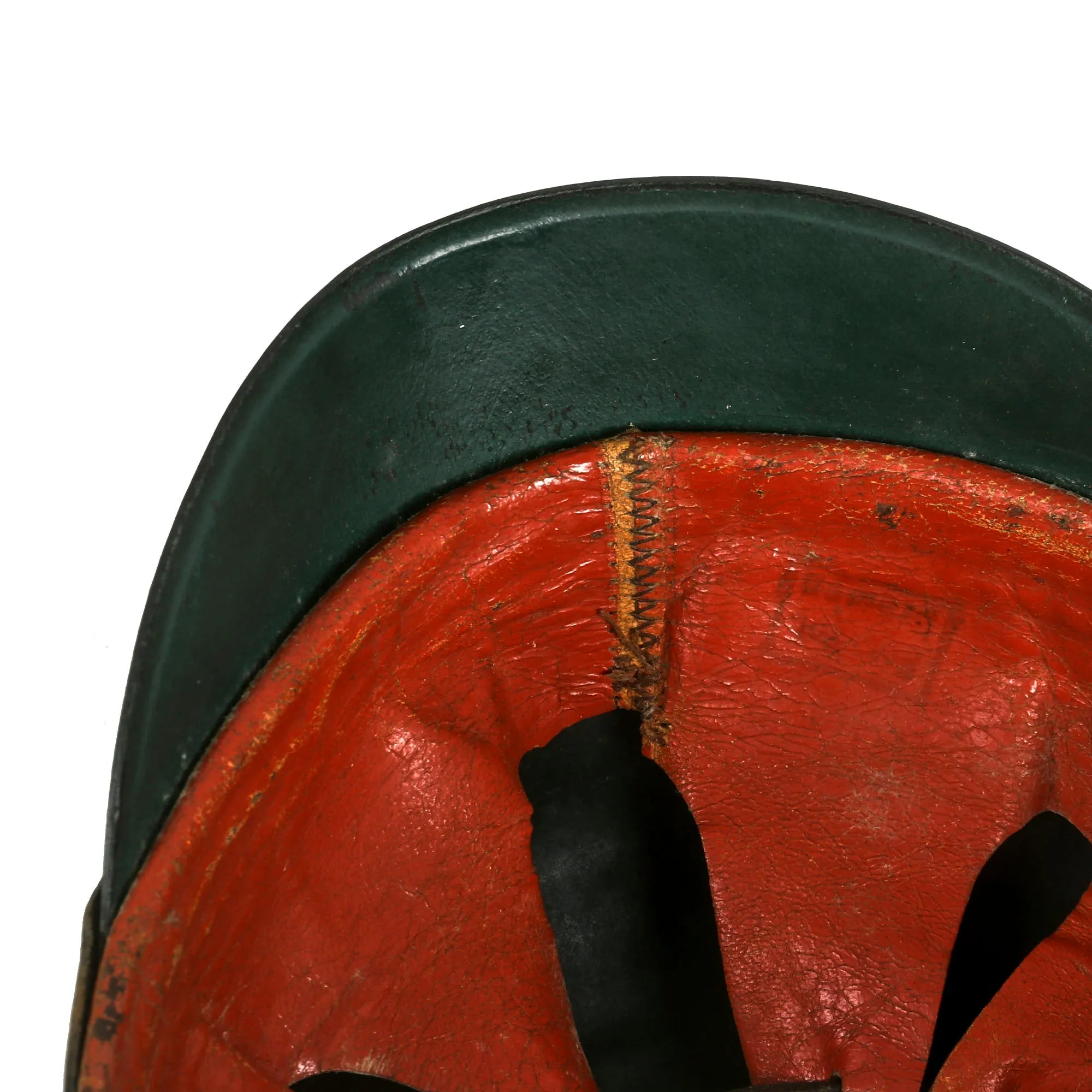 Original German Pre-WWII Early Pattern Metropolitan Police Shako in Black with Cockade & Chinstrap