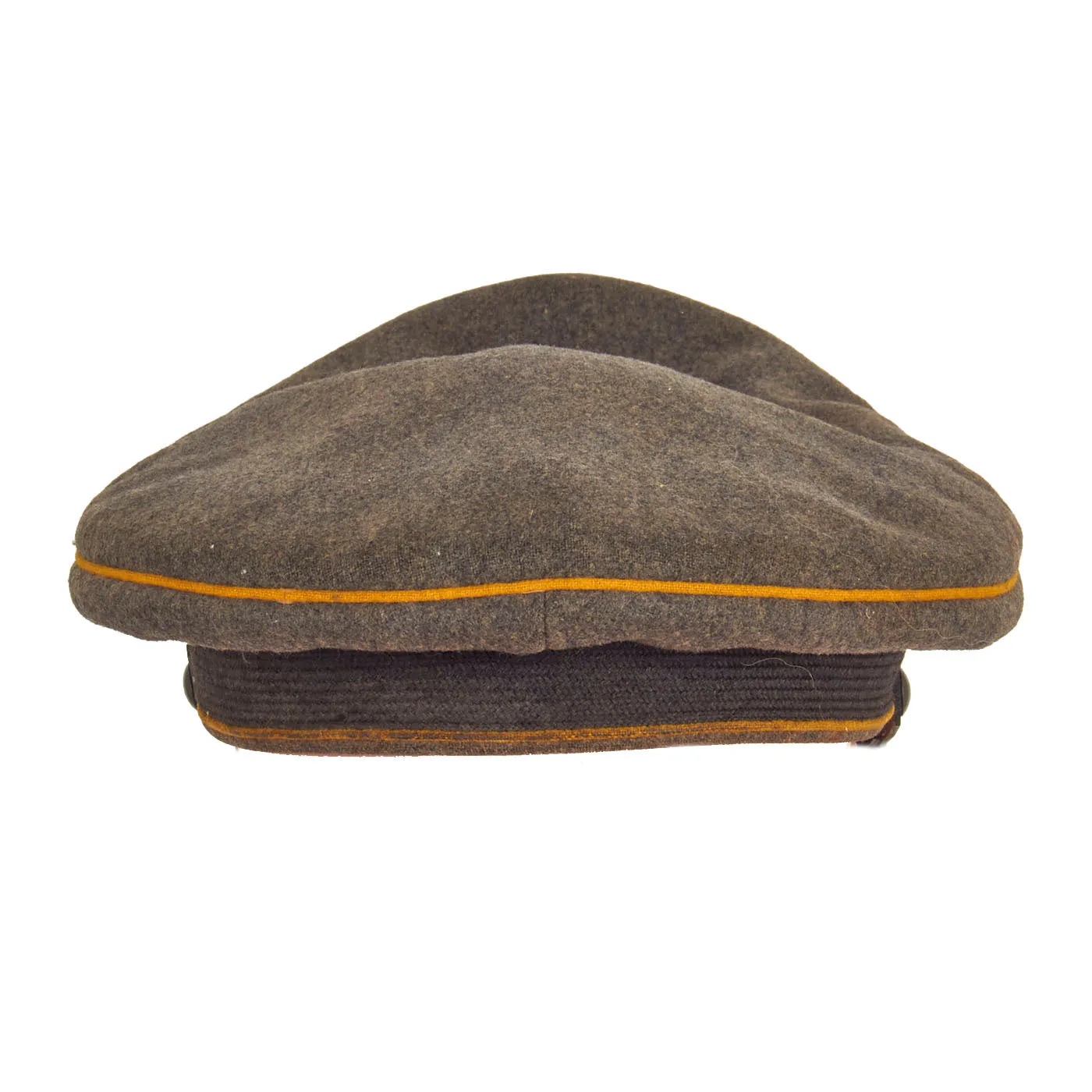 Original German WWII Luftwaffe Flight Branch EM & NCO Schirmmütze Visor Cap with Jüterbog Airfield Marking