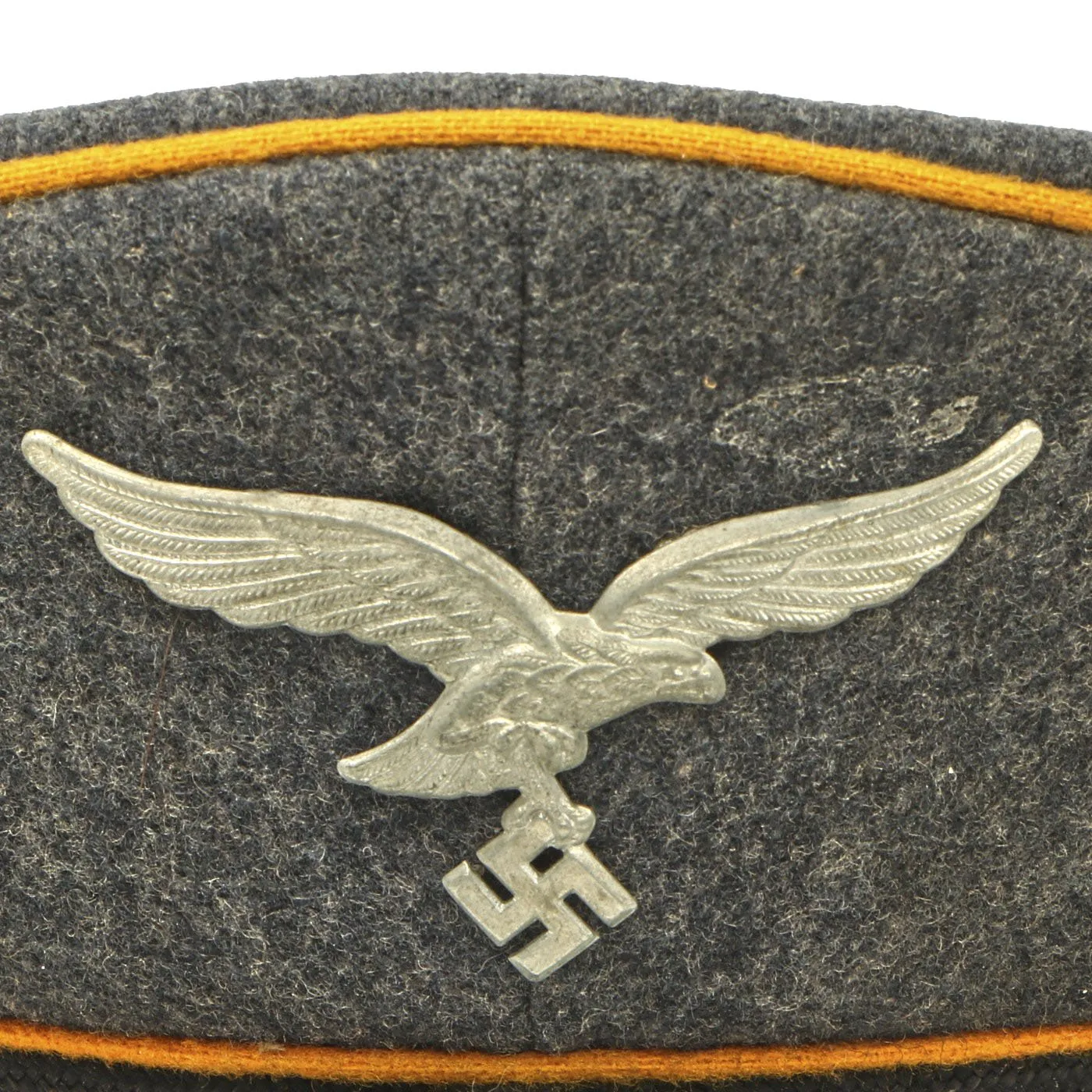 Original German WWII Luftwaffe Flight Branch EM/NCO Visor Cap by Carl Halfar - Size 55