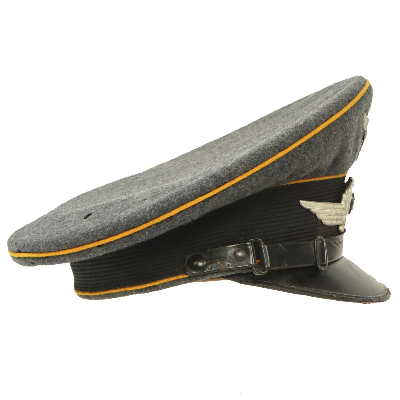 Original German WWII Luftwaffe Flight Branch EM/NCO Visor Cap by Carl Halfar - Size 55