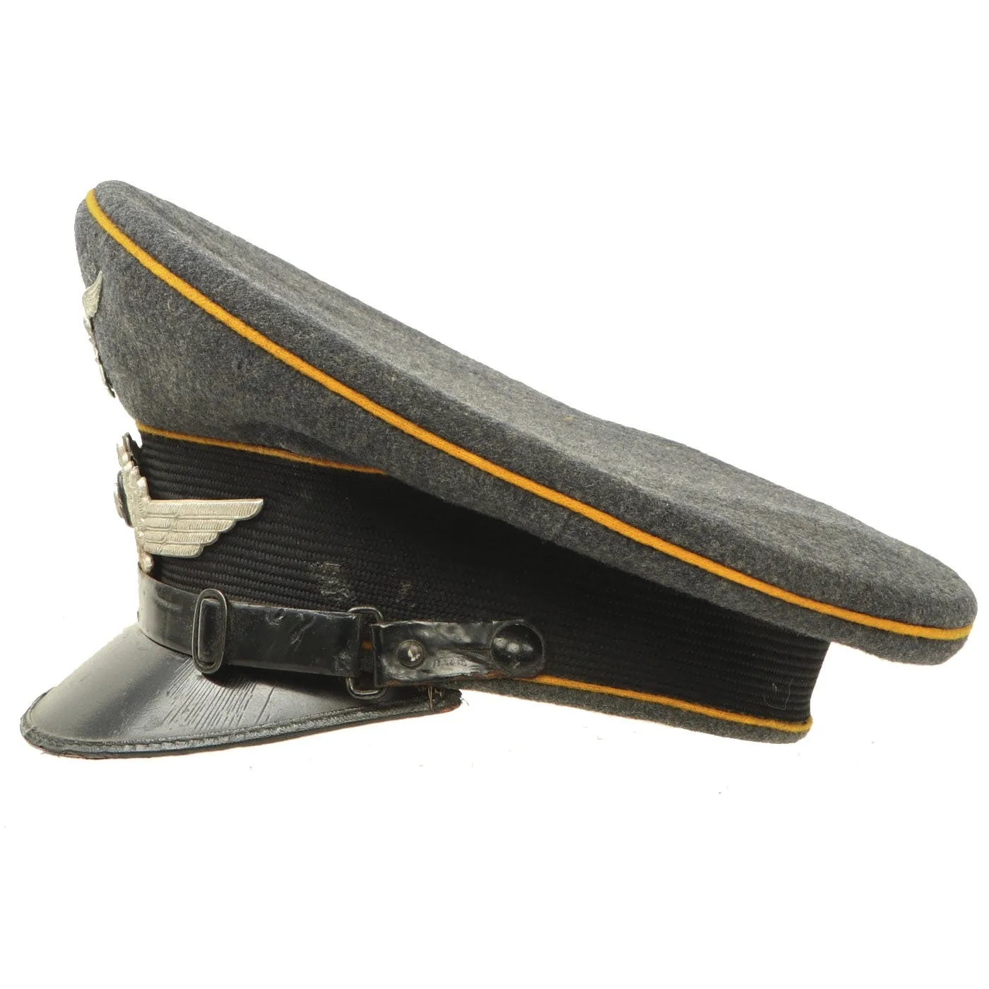Original German WWII Luftwaffe Flight Branch EM/NCO Visor Cap by Carl Halfar - Size 55