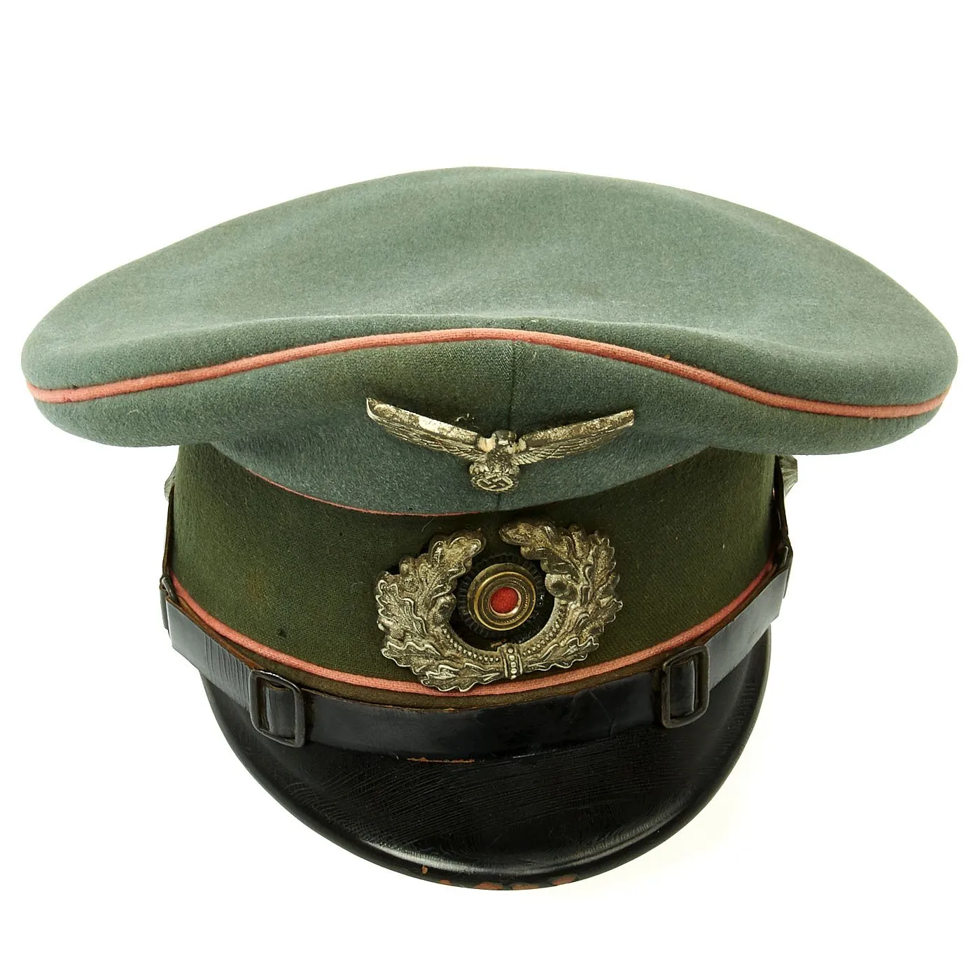 Original German WWII Named Heer Panzer NCO Peak Visor Cap by Feinstes Fabrikat - Regiment Marked