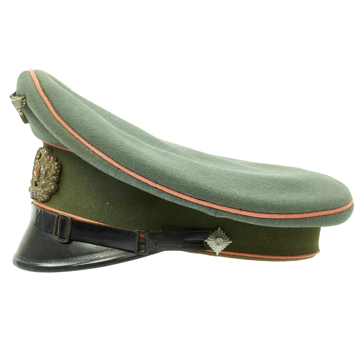 Original German WWII Named Heer Panzer NCO Peak Visor Cap by Feinstes Fabrikat - Regiment Marked