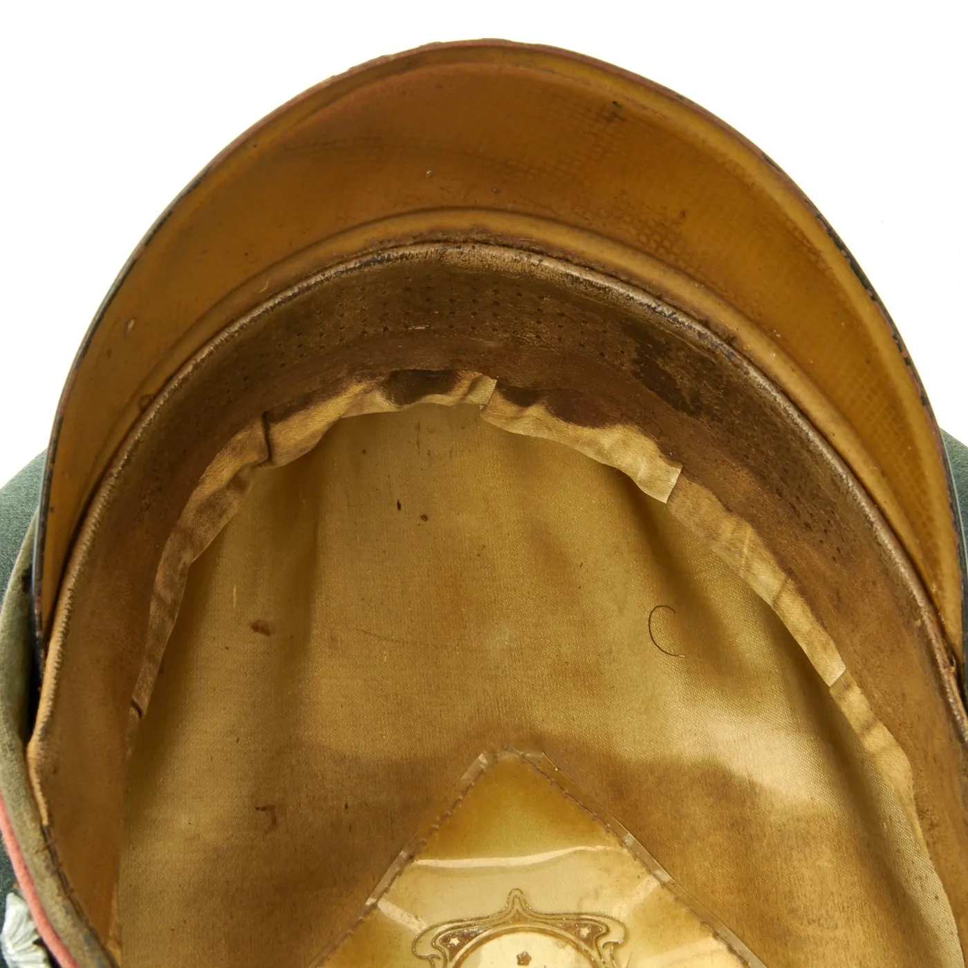 Original German WWII Named Heer Panzer NCO Peak Visor Cap by Feinstes Fabrikat - Regiment Marked