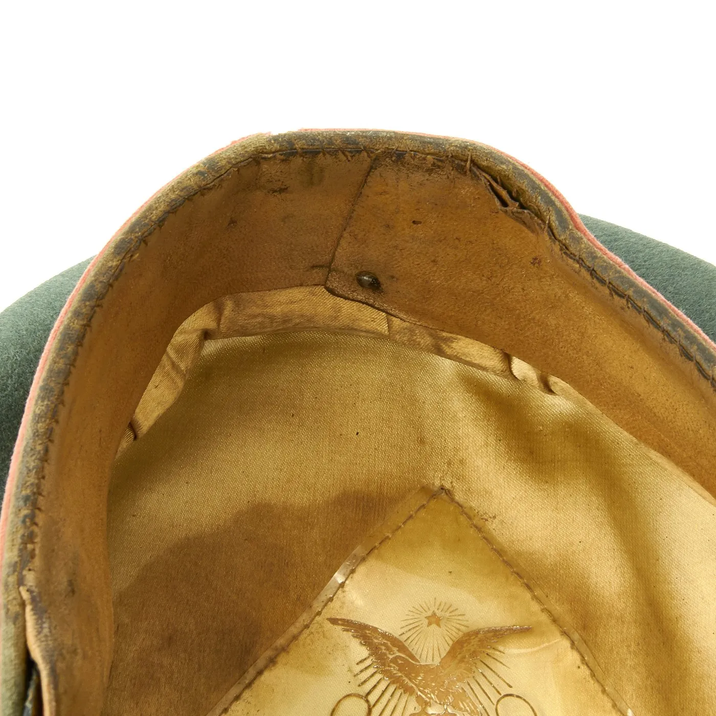 Original German WWII Named Heer Panzer NCO Peak Visor Cap by Feinstes Fabrikat - Regiment Marked