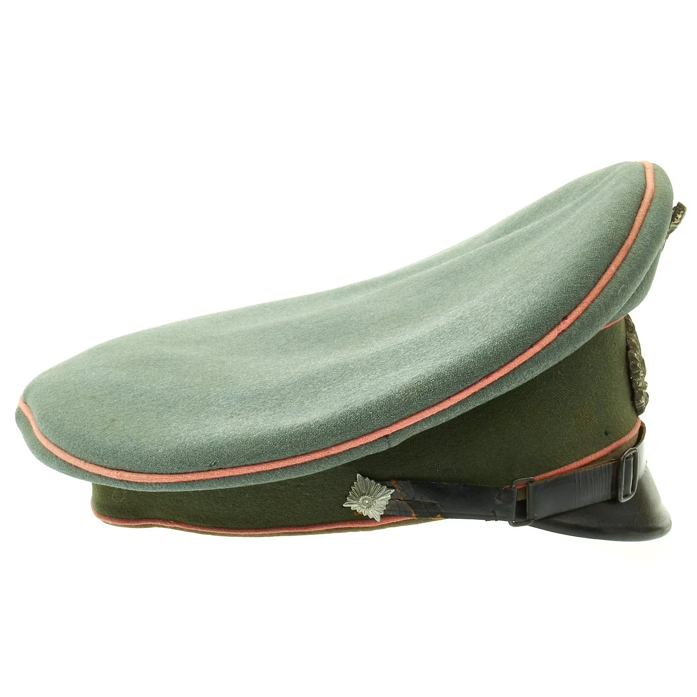 Original German WWII Named Heer Panzer NCO Peak Visor Cap by Feinstes Fabrikat - Regiment Marked