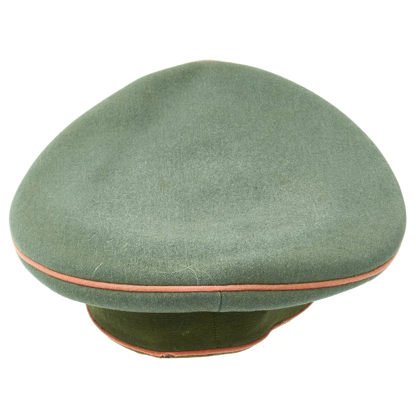 Original German WWII Named Heer Panzer NCO Peak Visor Cap by Feinstes Fabrikat - Regiment Marked