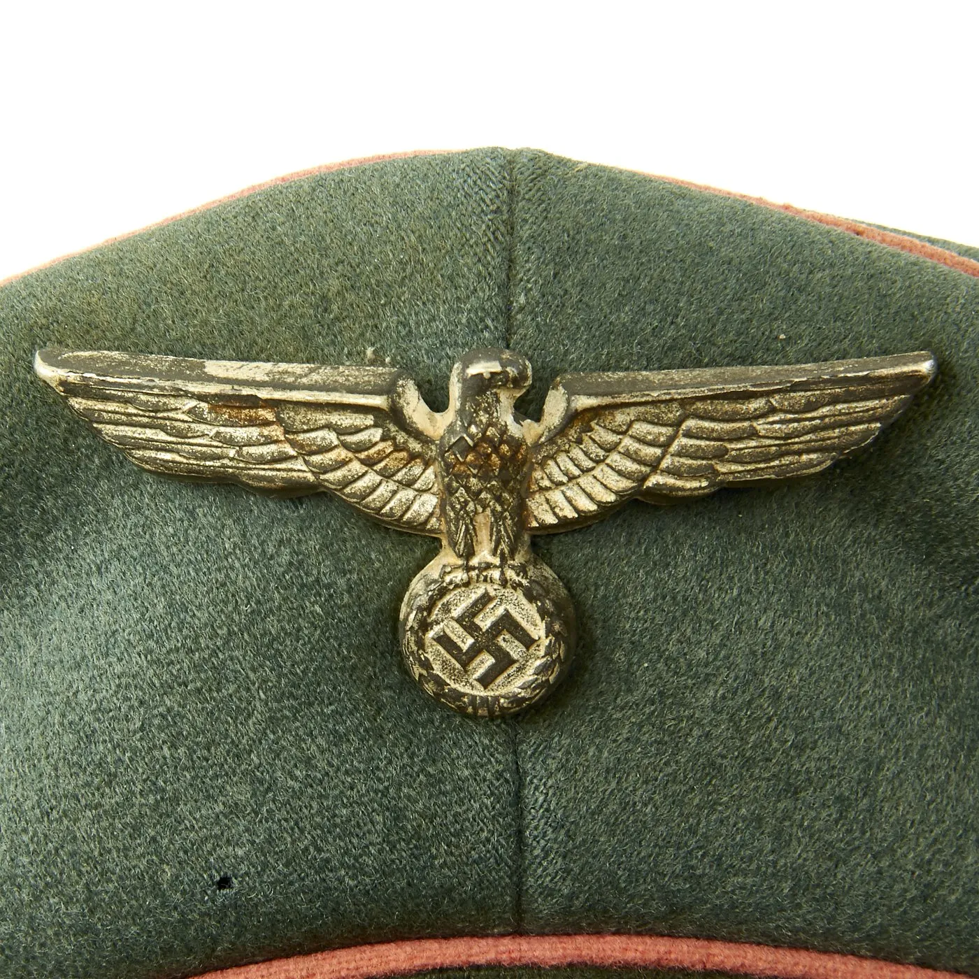 Original German WWII Named Heer Panzer NCO Peak Visor Cap by Feinstes Fabrikat - Regiment Marked