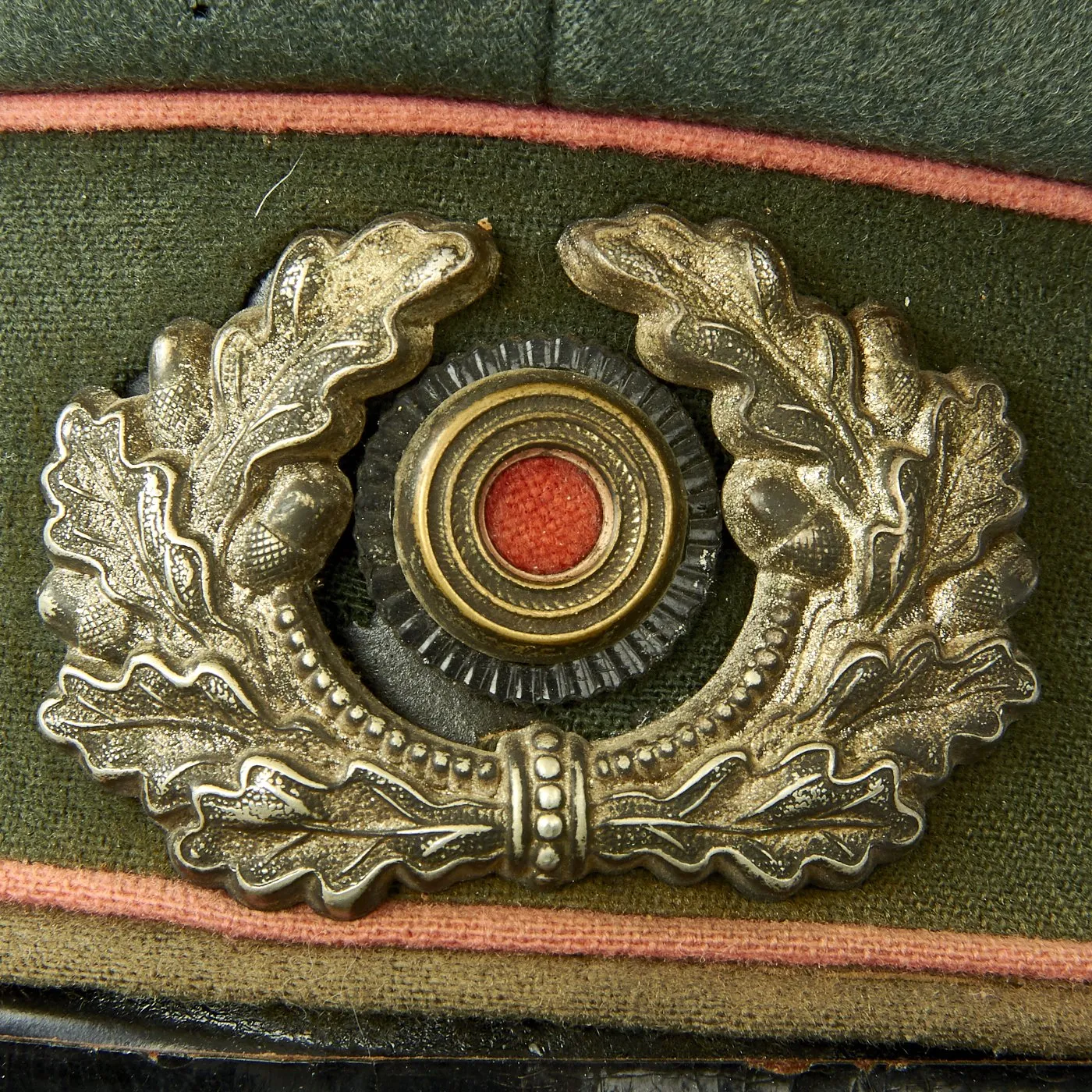 Original German WWII Named Heer Panzer NCO Peak Visor Cap by Feinstes Fabrikat - Regiment Marked