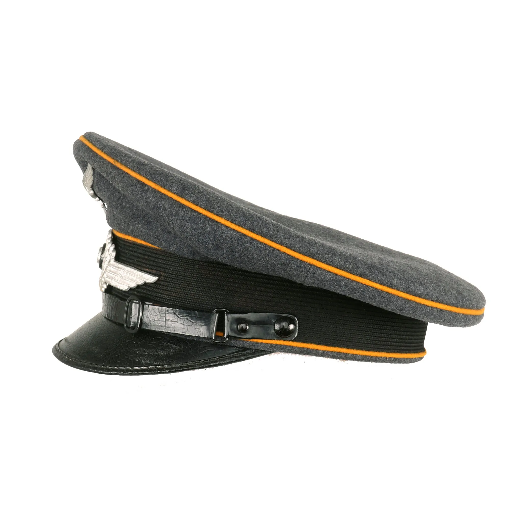 Original German WWII Unit Marked Luftwaffe Flight Branch EM/NCO Schirmmütze Visor Cap by Gebrüder Alm - size 57cm