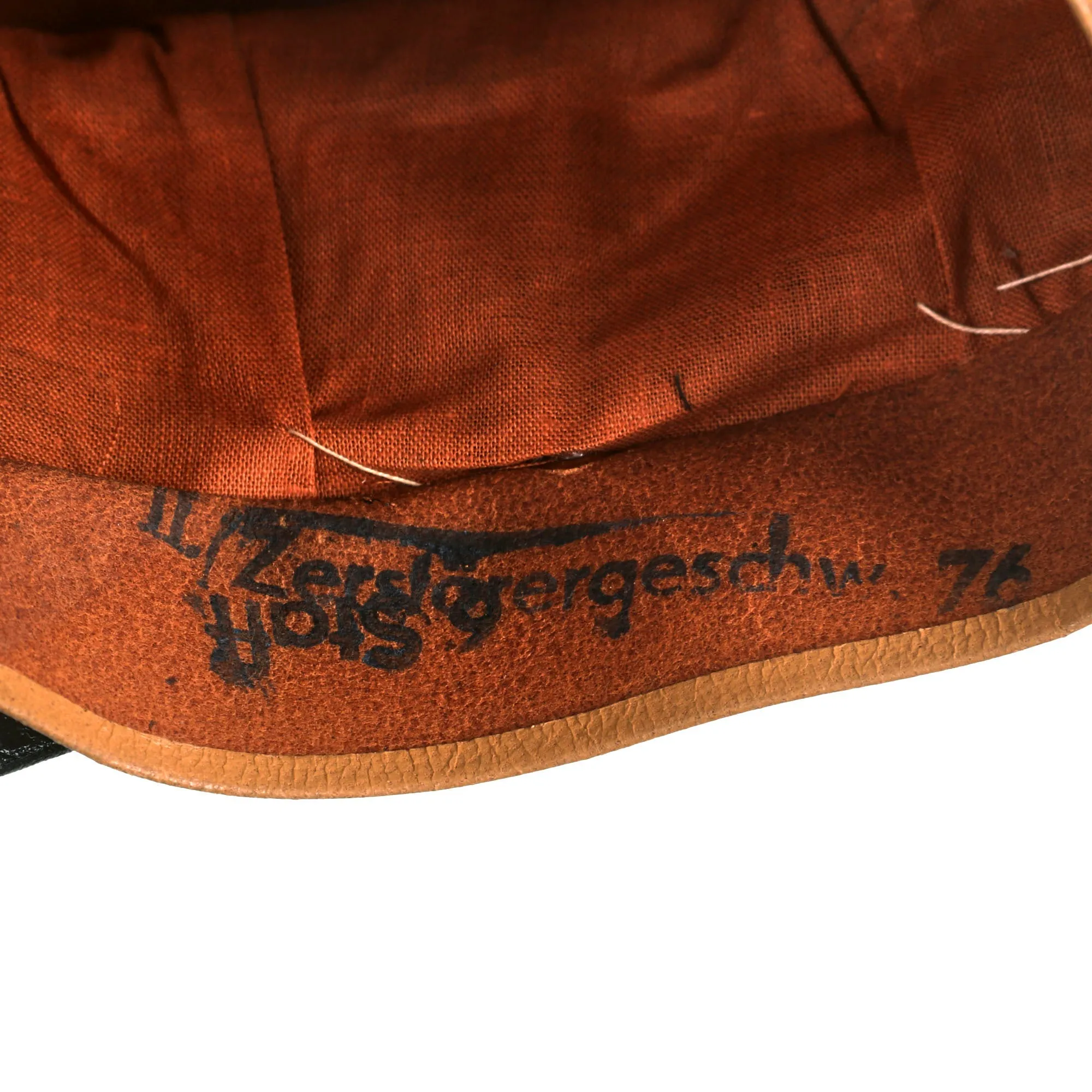 Original German WWII Unit Marked Luftwaffe Flight Branch EM/NCO Schirmmütze Visor Cap by Gebrüder Alm - size 57cm