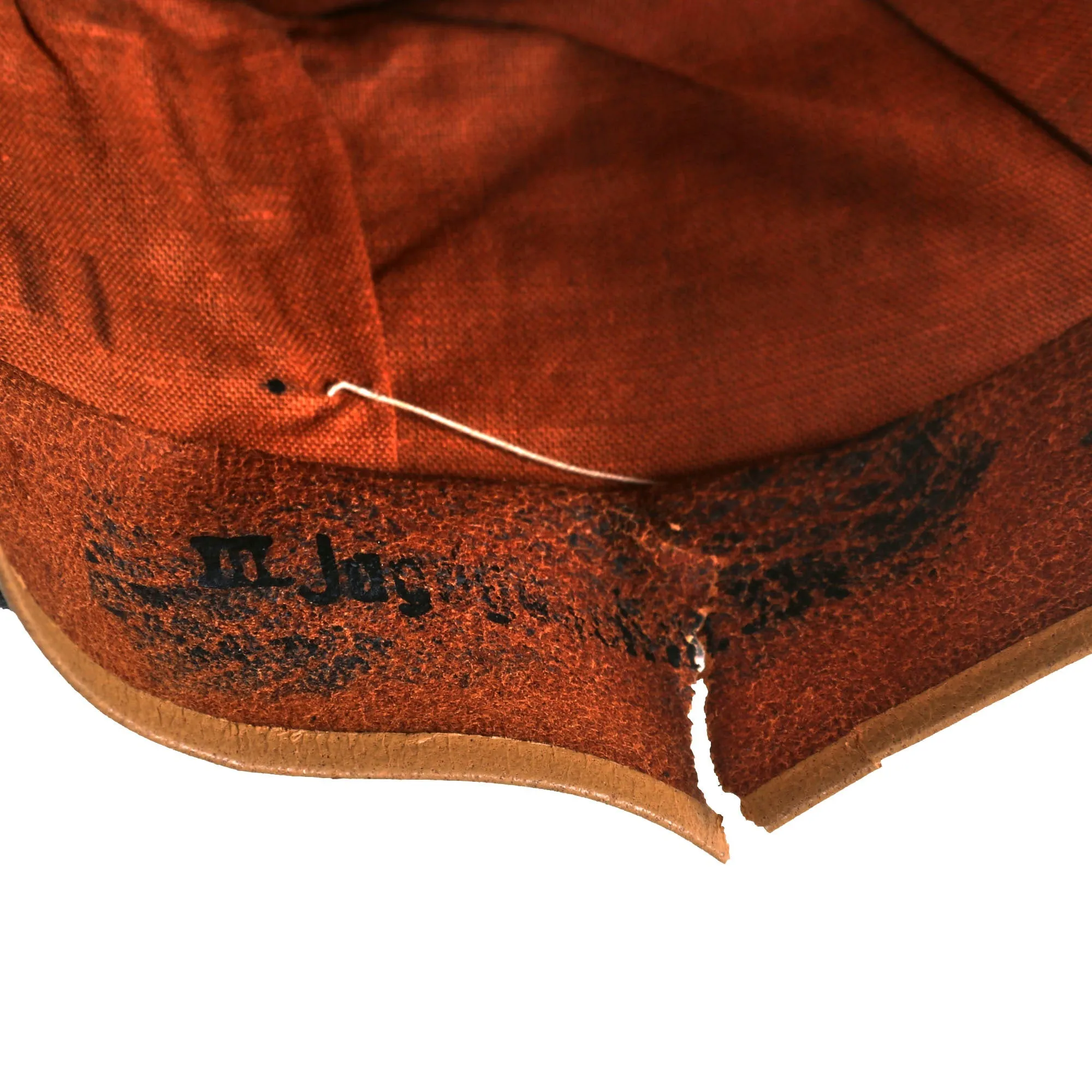 Original German WWII Unit Marked Luftwaffe Flight Branch EM/NCO Schirmmütze Visor Cap by Gebrüder Alm - size 57cm