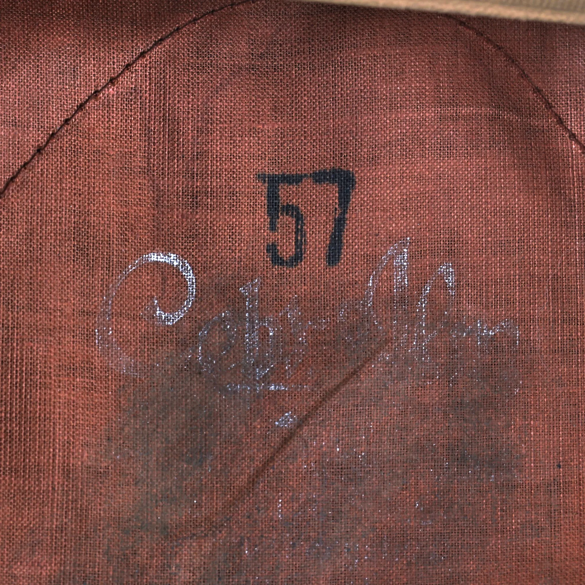 Original German WWII Unit Marked Luftwaffe Flight Branch EM/NCO Schirmmütze Visor Cap by Gebrüder Alm - size 57cm